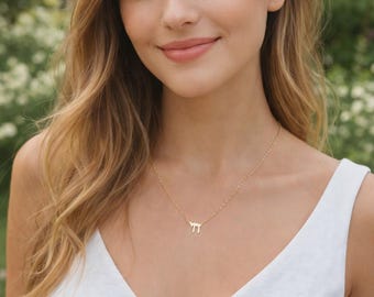 Gold Filled Chai Necklace: Jewish Jewelry, Bat Mitzvah Gift