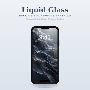 6 Liquid Glass Backgrounds | Abstract 3D Crystal Wallpaper | Premium iPhone and Android Backgrounds