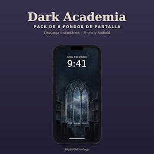 Pack of 6 Dark Academia Wallpapers | Dark Aesthetic Library Wallpaper | Mobile Background for iPhone and Android