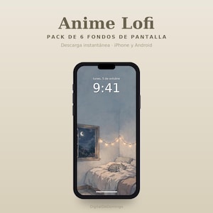 Pack of 6 lofi anime wallpapers | Cozy aesthetic anime wallpaper | Mobile background for iPhone and Android