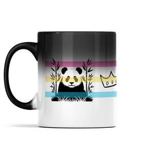Pan Code 340 ml svart mugg med färgskiftande text