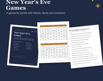 Paquete de juegos para la Nochevieja de 2027 / 11 actividades imprimibles para fiestas (descarga digital)