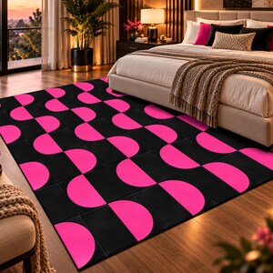 Geometrisch vloerkleed van echt leer, modern handgemaakt leren tapijt, eigentijds vloerkleed, decoratieve vloermat voor de woonkamer