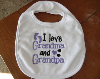 i love grandma bib