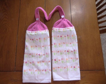 Easter/Spring - Flowers & Butterflies  Knit Top Kitchen Towels