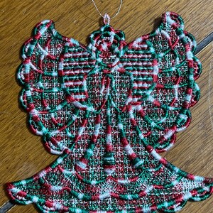 Gesticktes Ornament - Weihnachten - Engel - Multi Weihnachtsfarben All Thread