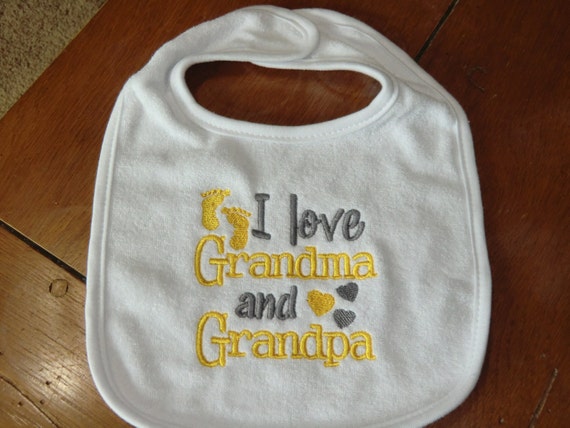 i love grandma bib