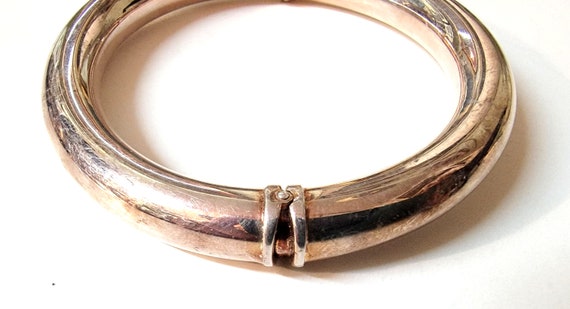 Sterling Silver Dyadema Clamper Bangle Bracelet I… - image 2
