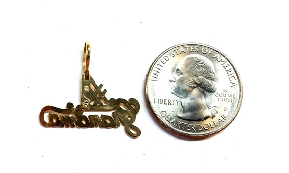 Vintage 14k Yellow Gold "#1 Grandma" Pendant - image 5