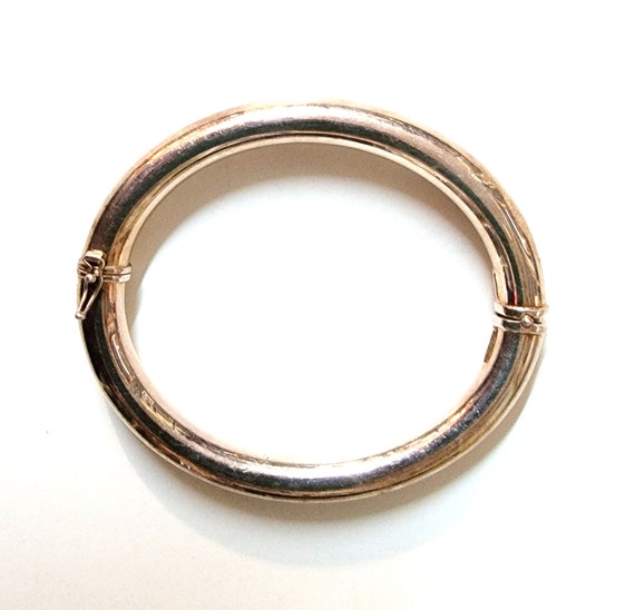 Sterling Silver Dyadema Clamper Bangle Bracelet I… - image 1