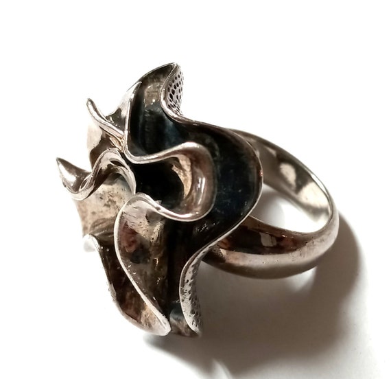 Modern Free Form Silpada Sterling Silver Ring Siz… - image 1