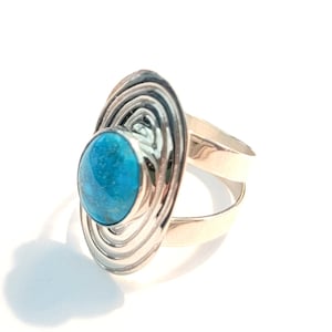 DTR Jay King Turquoise Sterling Silver Ring Size 8