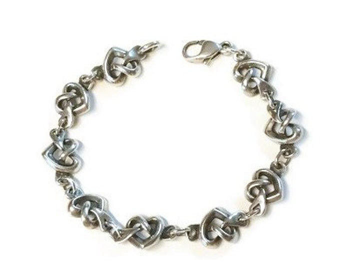 James Avery Sterling Silver Heart Knot Link Bracelet Etsy
