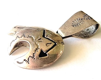 Navajo Sterling Silver Bear Pendant