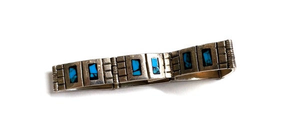 Sterling Silver Turquoise Mexican Bracelet - image 2