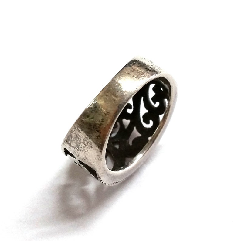 6 12 Sterling Silver Filigree Ring Sz