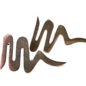 Modern Long Zig Zag Sterling Silver Post Earrings Mexcio