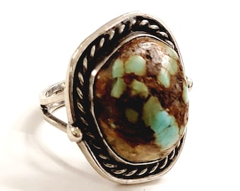 Navajo Royston Turquoise Ring Size 6.75