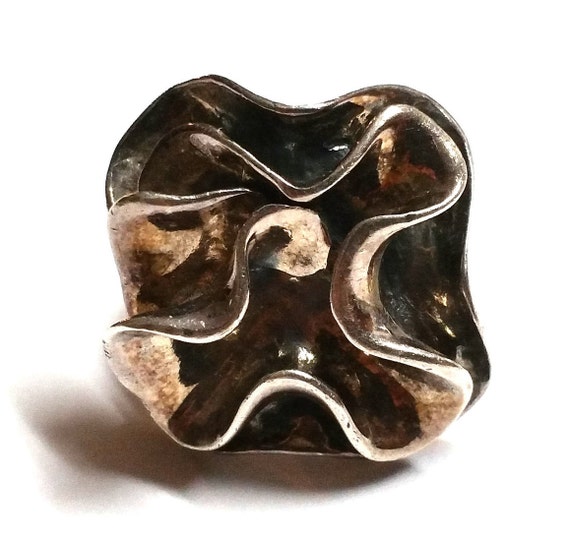 Modern Free Form Silpada Sterling Silver Ring Siz… - image 4