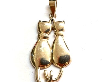 Sterling Silver Whimsical Cat Pendant