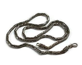 Vintage Sterling Silver Bali Link Chain 24"