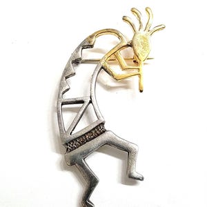 Sterling Silver Kokopelli with Lapis Pin / Brooch