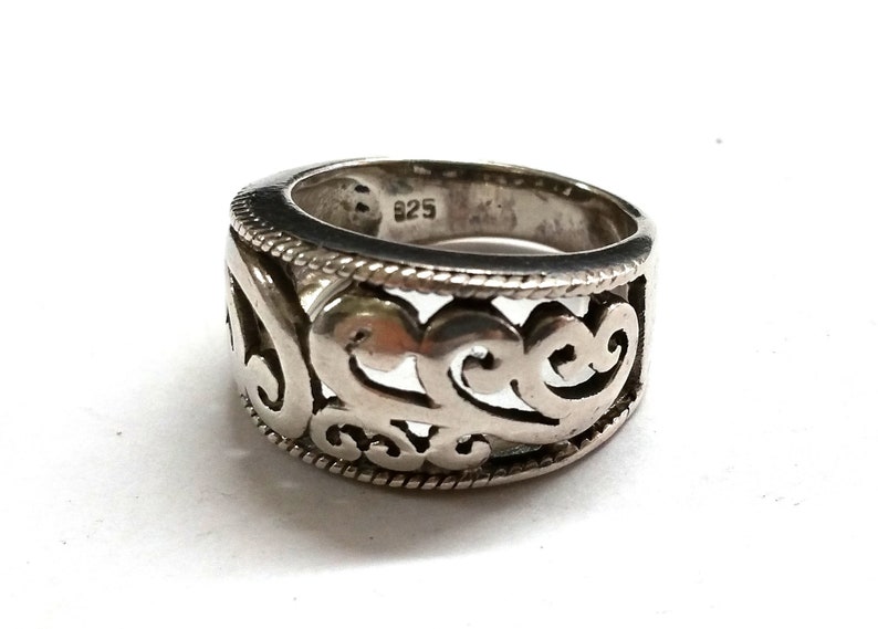 6 12 Sterling Silver Filigree Ring Sz