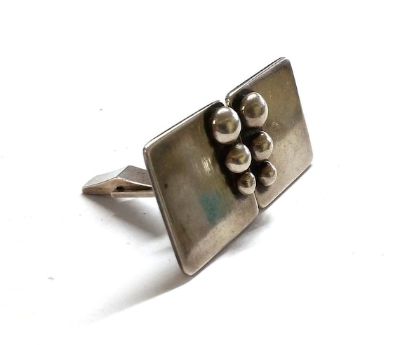 Mid Century Modern Sterling Silver Cufflinks
