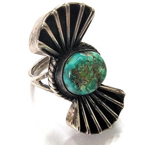 Navajo Kingman Turquoise Ring Size 4.5