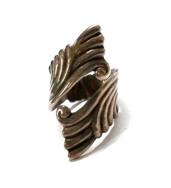 Sterling Silver Mexican CBS Bypass Ring Size 7