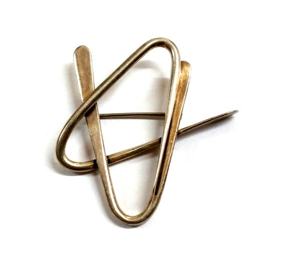 ART SMITH Modernist Organic Silver Brooch / Pin