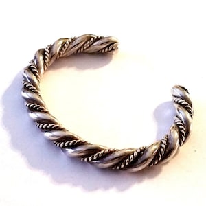 Vintage Sterling Silver Braided Cuff Bracelet