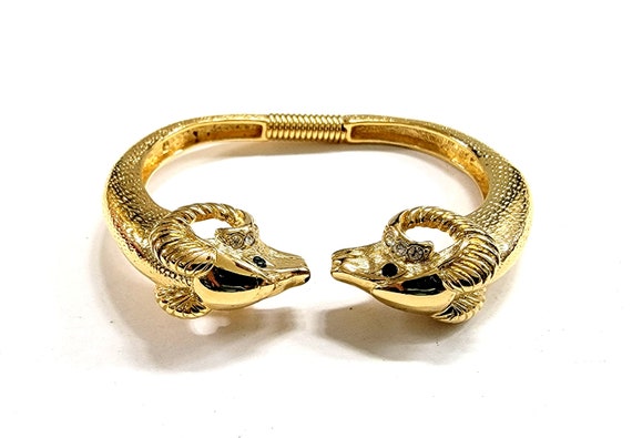 Vintage Kenneth Lane KJL for Avon Rams Head Clamper Bracelet - Etsy