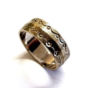 Vintage 14K White Gold Wedding Band Size 7 1/2