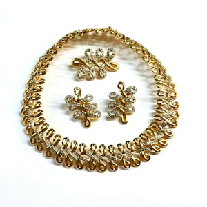 Authentic Swarovski Gold Crystal Demi Parue Set RARE