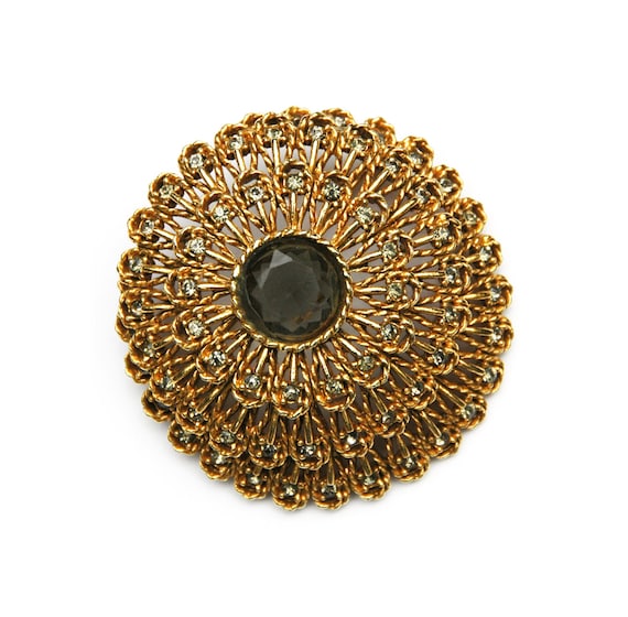 Vintage Capri Topaz Brooch / Pin - image 1