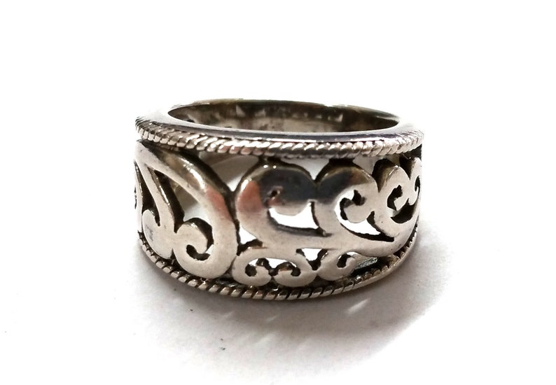 6 12 Sterling Silver Filigree Ring Sz