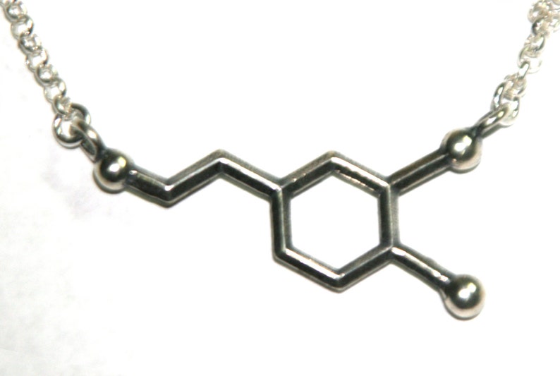 Dopamine Molecule Necklace Free U.S. Shipping sent out same business day image 1