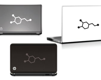 Dopamine Vinyl Sticker -the molecular structure of dopamine cut into a vinyl sticker that can be used on cars, walls or computer devices