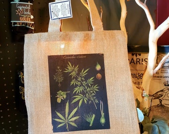 Cannabis sativa tote bag