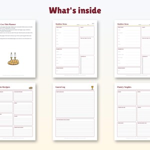 Shabbos Menu Planner Printable, Shabbat Meal Planner 52 Weeks, Kosher Menu Planner, Shopping List, Prep Schedule, Undated PDF image 4