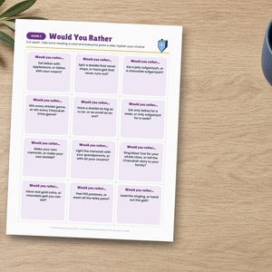 Hanukkah Party Games Bundle, 10 Printable Chanukah Games for Family, Kids and Adults, Trivia, Would You Rather, Picture Quiz, Scavenger Hunt image 2