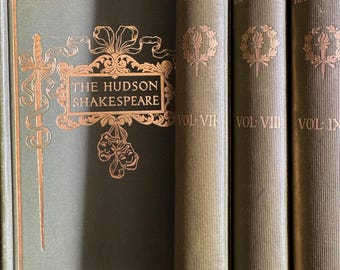 1899 Antique Shakespeare Works by The Hudson