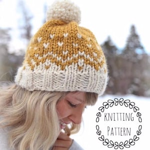 Mountain Toque, Knitting Pattern, Fair Isle, Fair Isle Knit Hat, Chunky Fair Isle, Knit Hat, Knit Hat Pattern, Pattern, Knit Beanie Pattern image 6