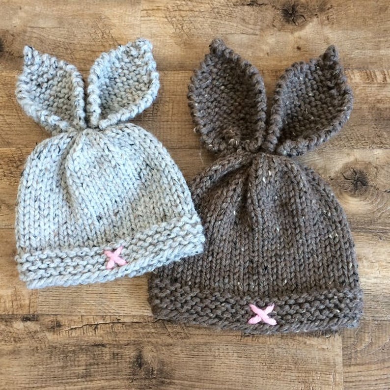 Rustic Knit Bunny Toque, Knitting Pattern,Knit Hat, Knit Hat Pattern, Pattern, Knit Bunny Hat, Bunny, Easter, Knit Bunny Beanie, Bunny Ears image 6
