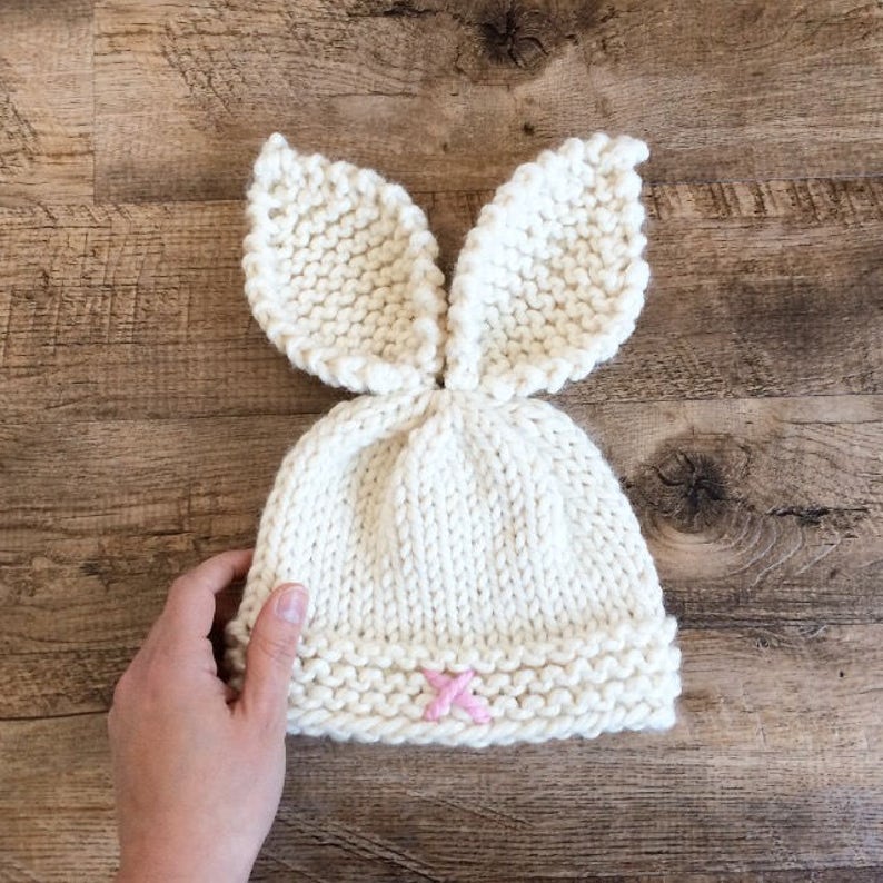 Rustic Knit Bunny Toque, Knitting Pattern,Knit Hat, Knit Hat Pattern, Pattern, Knit Bunny Hat, Bunny, Easter, Knit Bunny Beanie, Bunny Ears image 3