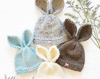 Rustic Knit Bunny Toque, Knitting Pattern,Knit Hat, Knit Hat Pattern, Pattern, Knit Bunny Hat, Bunny, Easter, Knit Bunny Beanie, Bunny Ears