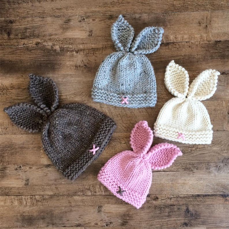 Rustic Knit Bunny Toque, Knitting Pattern,Knit Hat, Knit Hat Pattern, Pattern, Knit Bunny Hat, Bunny, Easter, Knit Bunny Beanie, Bunny Ears image 5