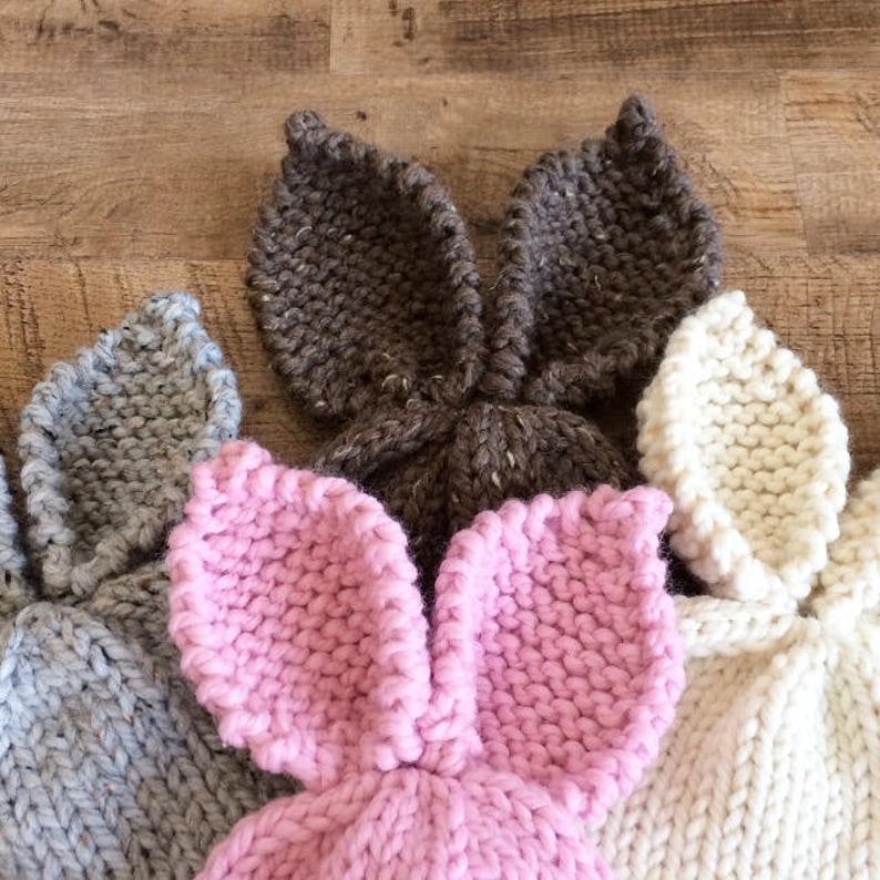 Rustic Knit Bunny Toque, Knitting Pattern,Knit Hat, Knit Hat Pattern, Pattern, Knit Bunny Hat, Bunny, Easter, Knit Bunny Beanie, Bunny Ears image 4