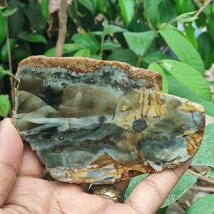 Natural Klawing Jasper Rough Slab – Indonesian Picture Stone (113x77x6mm)